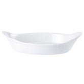 Porcelite Porcelain White Oval Eared Dish 9" (Pack of 4)